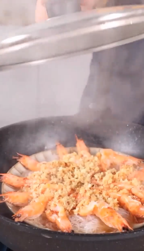 蒜蓉粉丝蒸大虾怎么做?