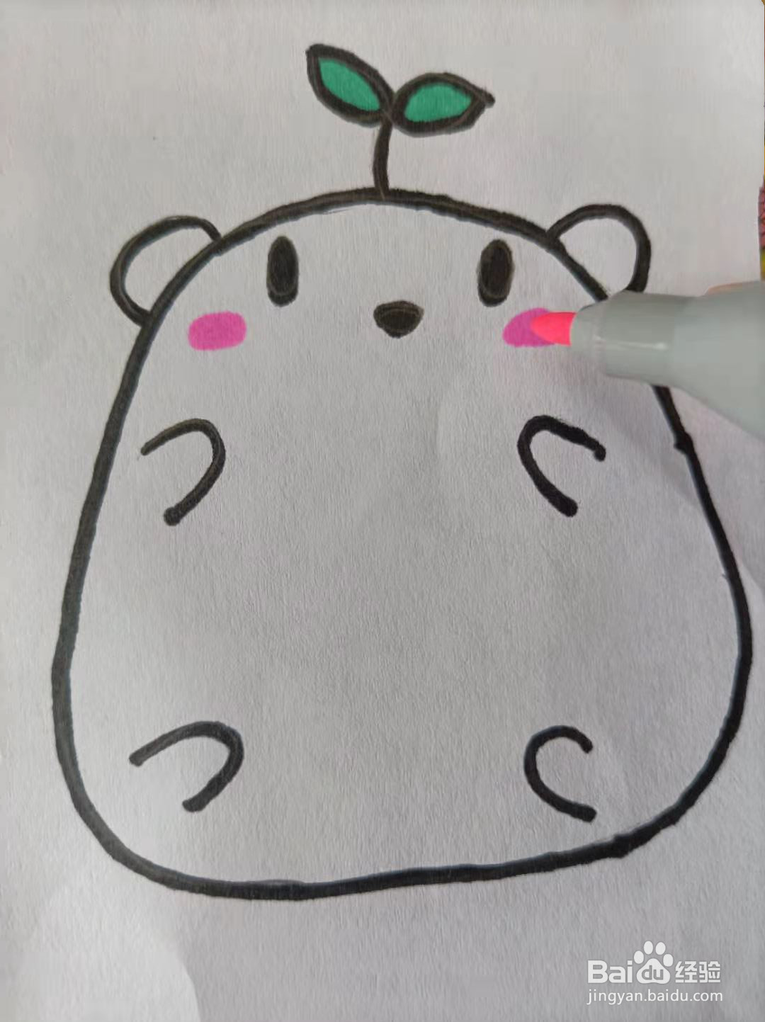 小熊的手账图案怎么画