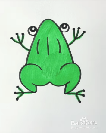 怎样用数字2画青蛙