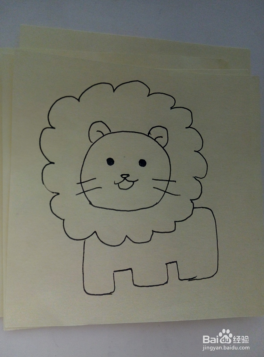 怎么画一头可爱的小狮子少儿简笔画