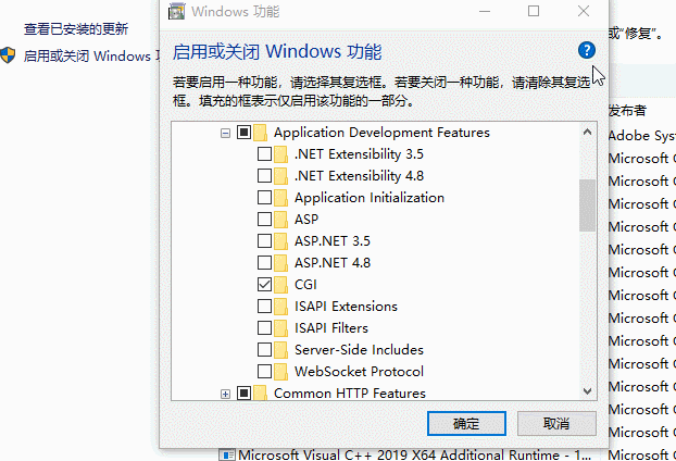 Windows 10怎么开启IIS服务？