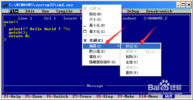 使用Turbo C 2.01的完美教程