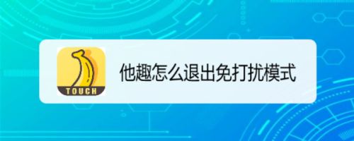 他趣怎么退出免打扰模式