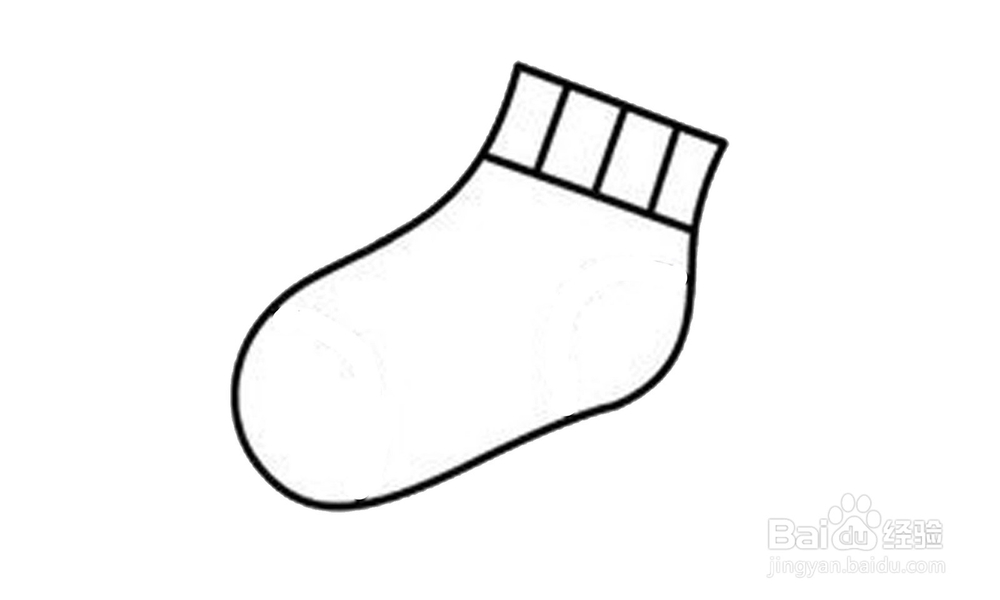 如何画出一只袜子？