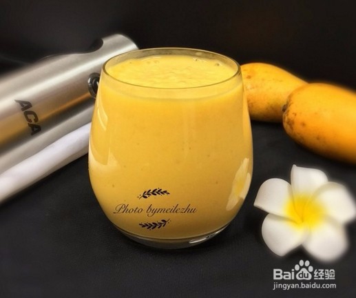 叫你在家制作清晨茶品芒果奶昔