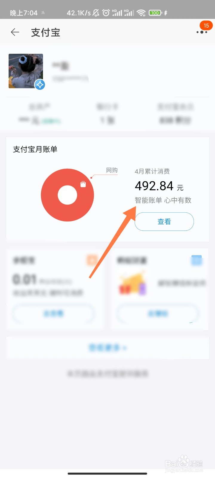 怎样从淘宝上查看支付宝月账单