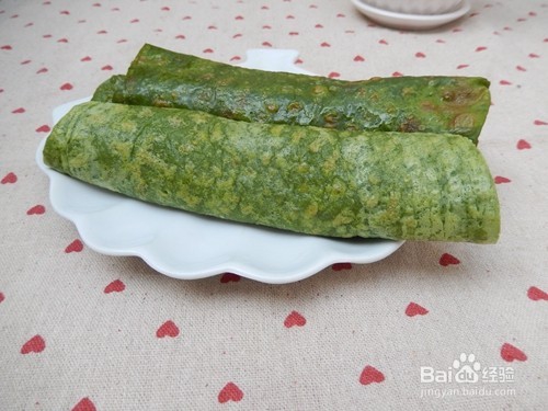 清新早餐饼：菠菜米饼
