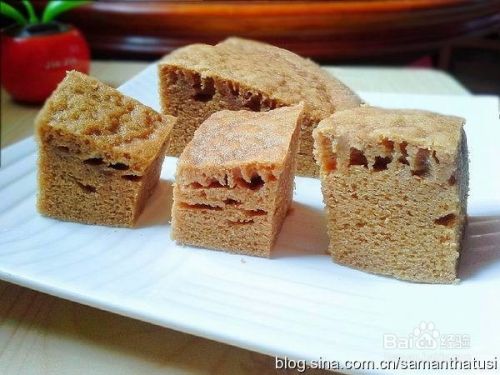 广式黄糖松糕的做法 百度经验