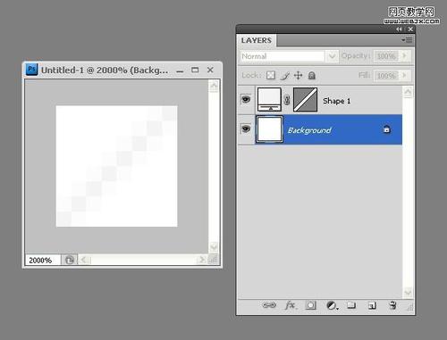 Photoshop绘制用作页面背景的网页图案
