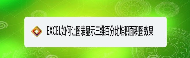 <b>EXCEL如何让图表显示三维百分比堆积面积图效果</b>