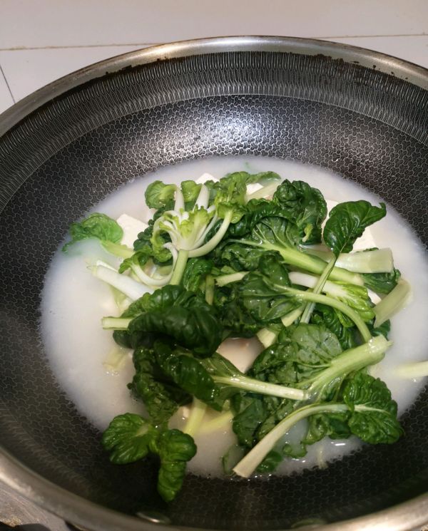 海米乌塌菜豆腐汤