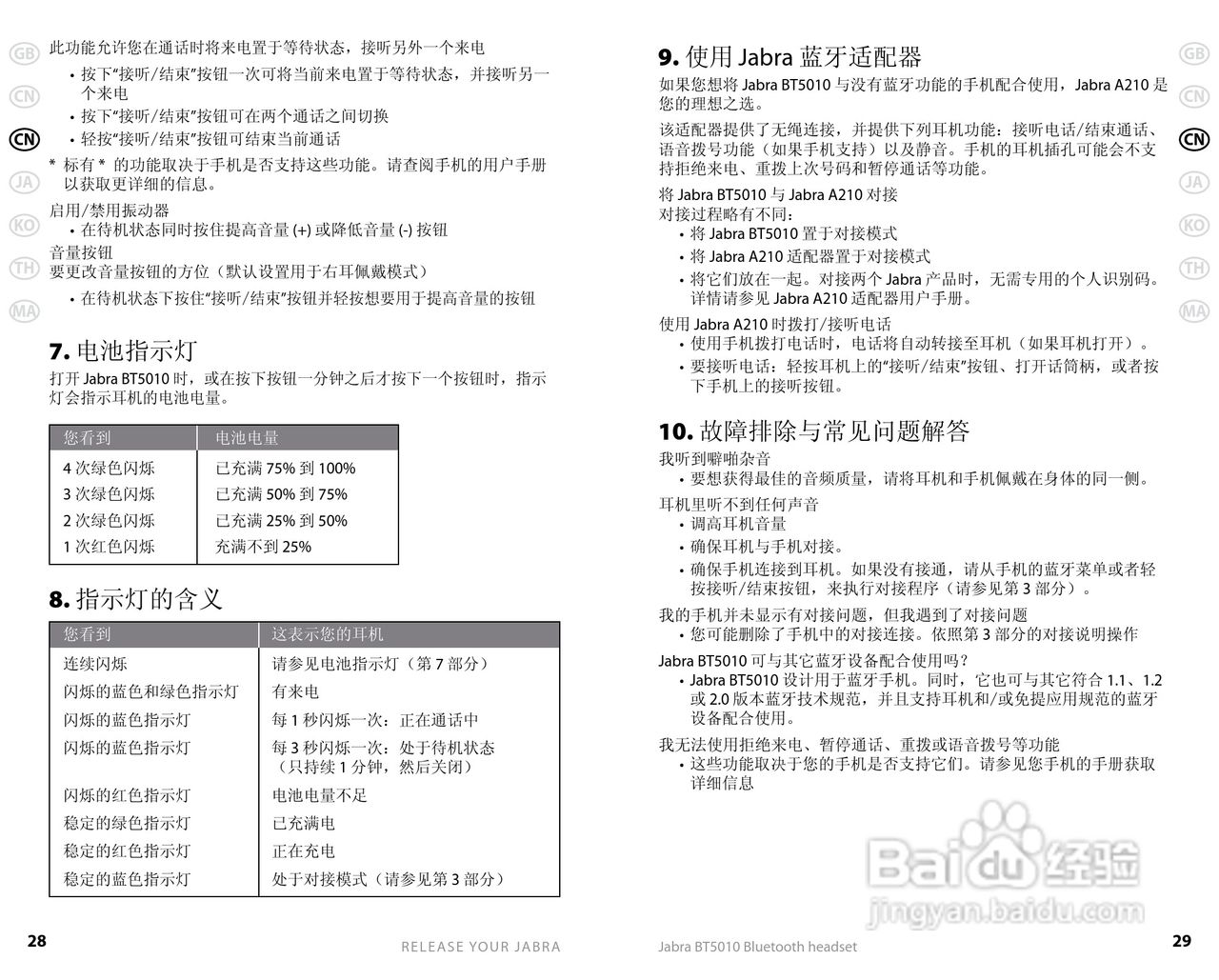 Jabra BT5010蓝牙耳机使用手冊:[2]