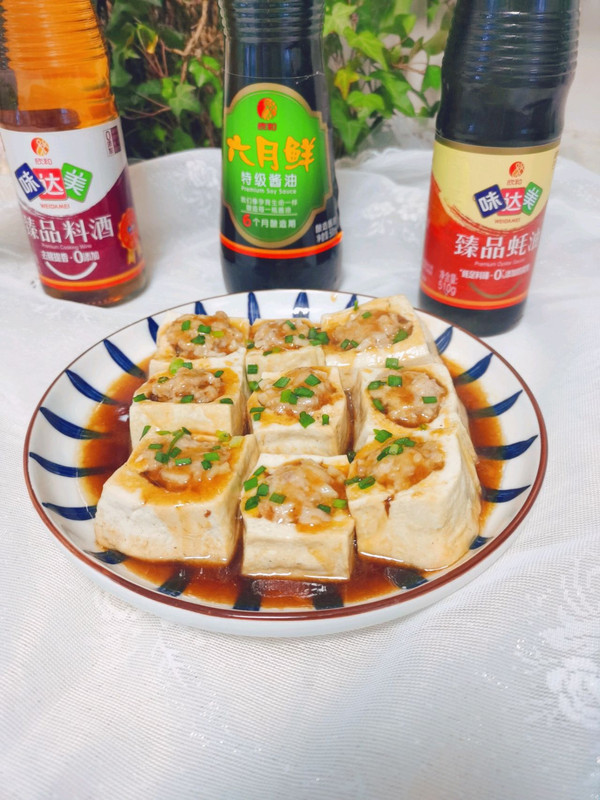 荸荠肉沫酿豆腐