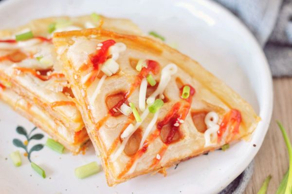 培根鸡蛋手抓饼