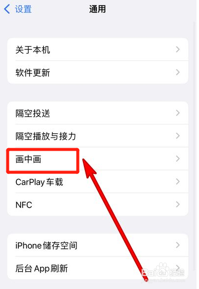 苹果13在哪里关闭自动开启画中画功能