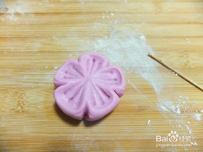 梅花豆沙糯米团