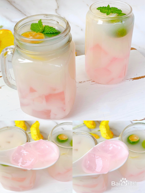 少女心水蜜桃冻的做法