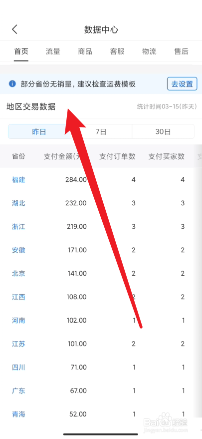 拼多多商家版怎么查看地区交易数据
