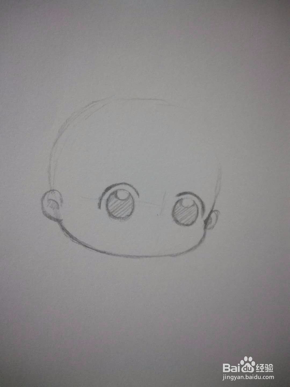 如何画Q版动漫人物头部手绘线稿