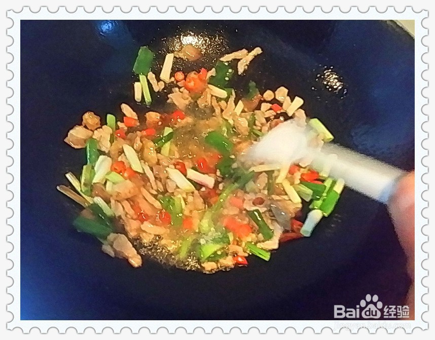 大蒜炒肉丝的做法