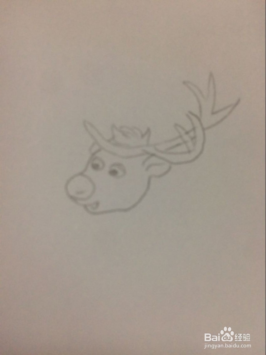 怎样简笔画驯鹿
