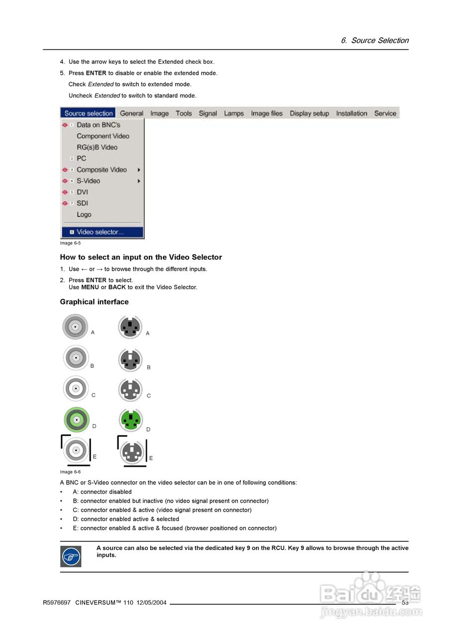 Barco巴可 Cine VERSUM 110投影机说明书:[6]