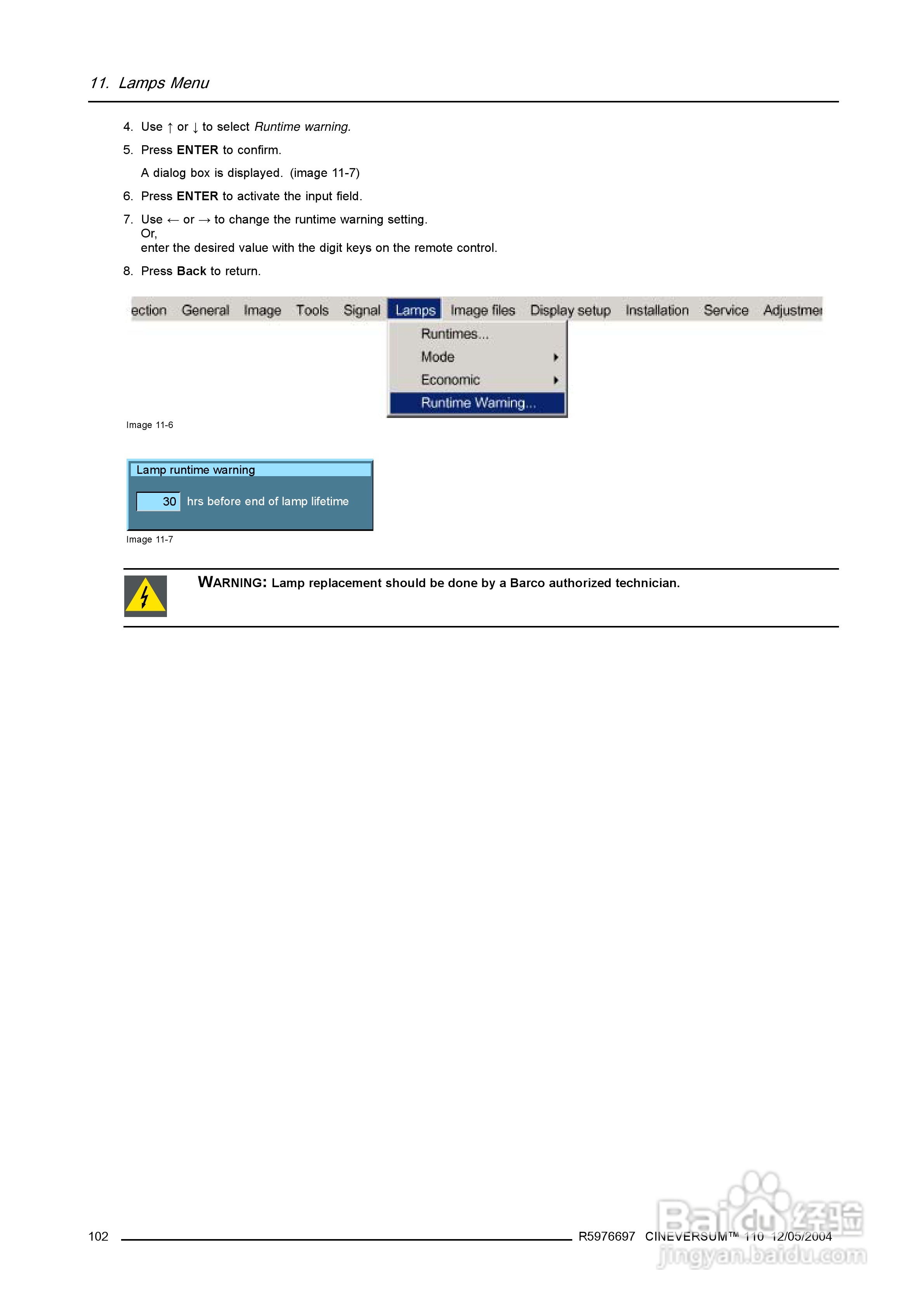 Barco巴可 Cine VERSUM 110投影机说明书:[11]