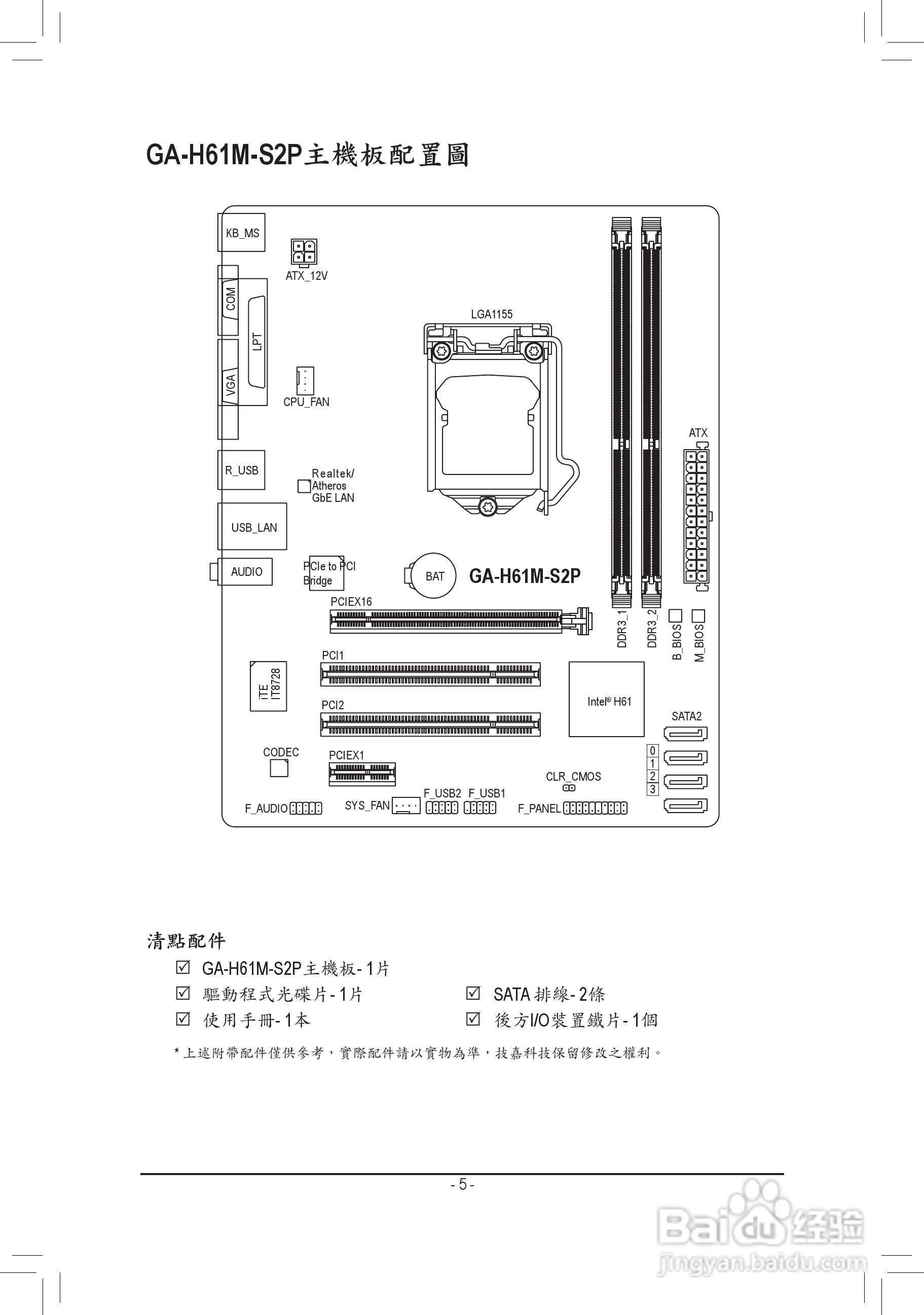 技嘉GA-H61M-S2P主板使用手冊:[1]