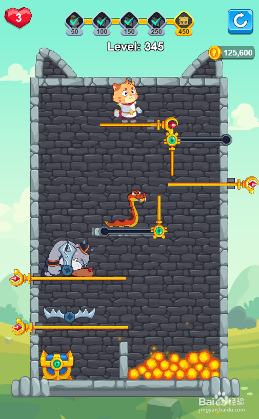 如何让超级猫在Level 345中顺利过关