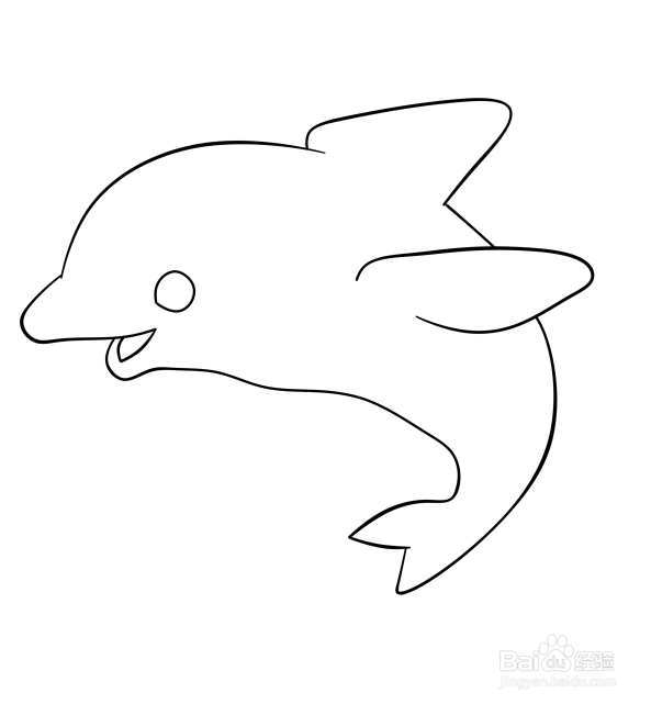 简笔画----小海豚的简笔画法