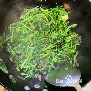 蒜炒红苋菜的做法