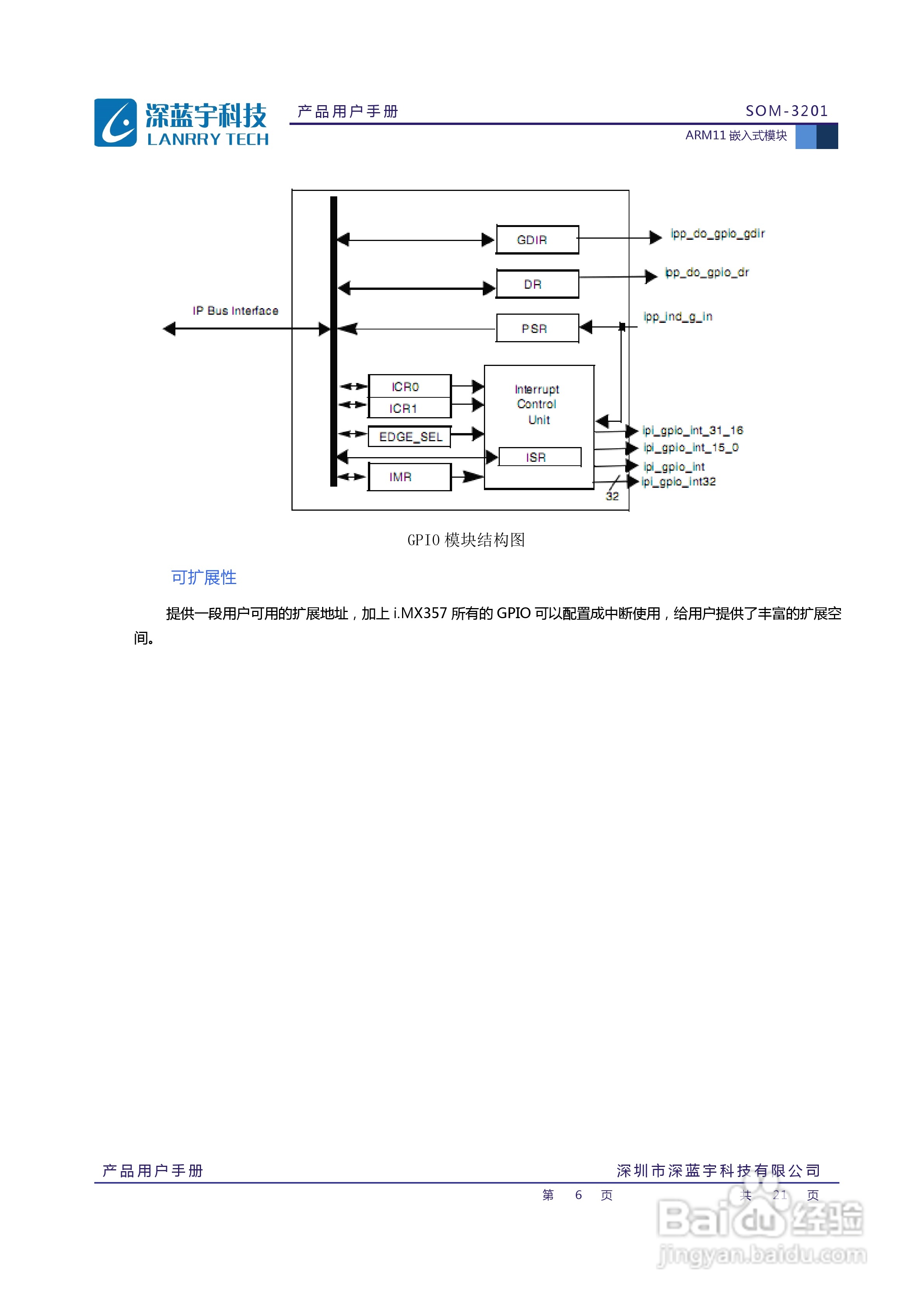 深蓝宇SOM-3201嵌入式ARM主板用户手册:[1]