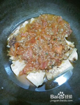 【家常菜】肉末西红柿炒豆腐的做法