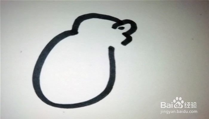 怎么样用简笔画画笨重的河马