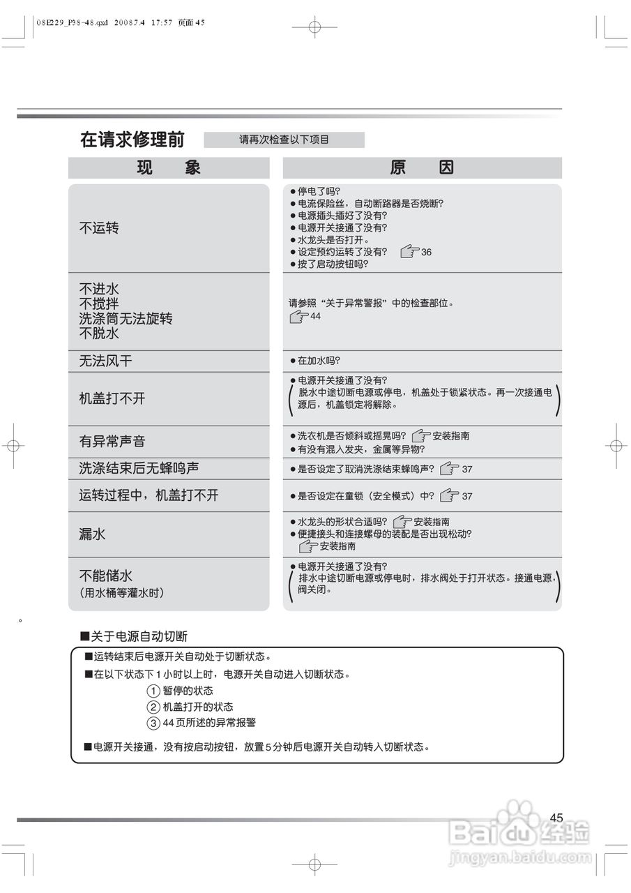 日立XQB80-BJV洗衣机使用说明书:[5]