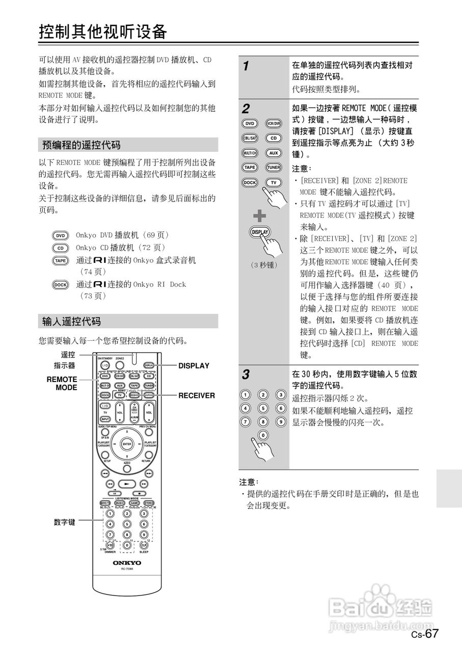 ONKYO TX-SR506AV接收机使用手册:[7]