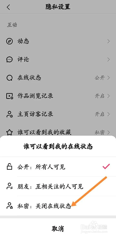 如何使用快手极速版APP关闭在线状态？