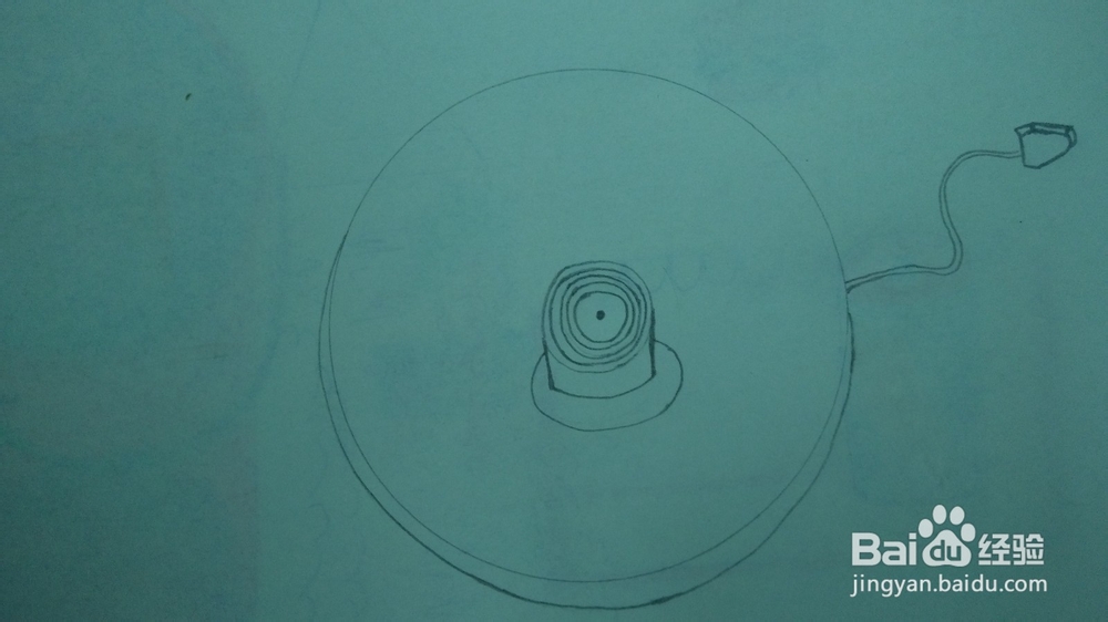 怎样画出电热水壶托盘底座