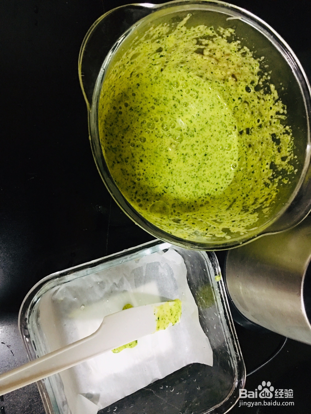家常小菜菠菜山药糕