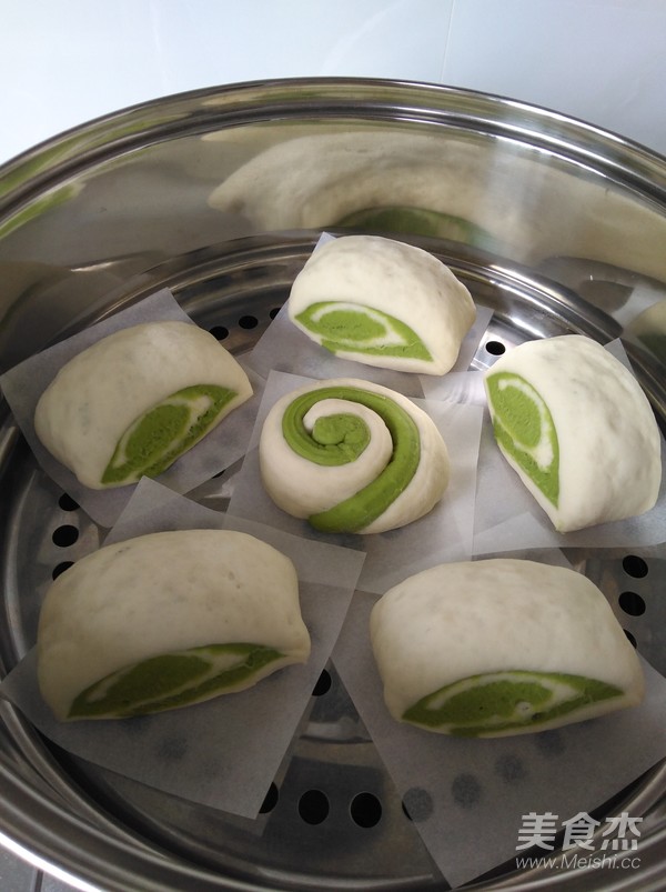 双色抹茶馒头