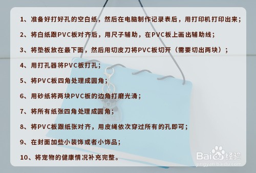 如何制作一本记录宠物健康情况的本子？