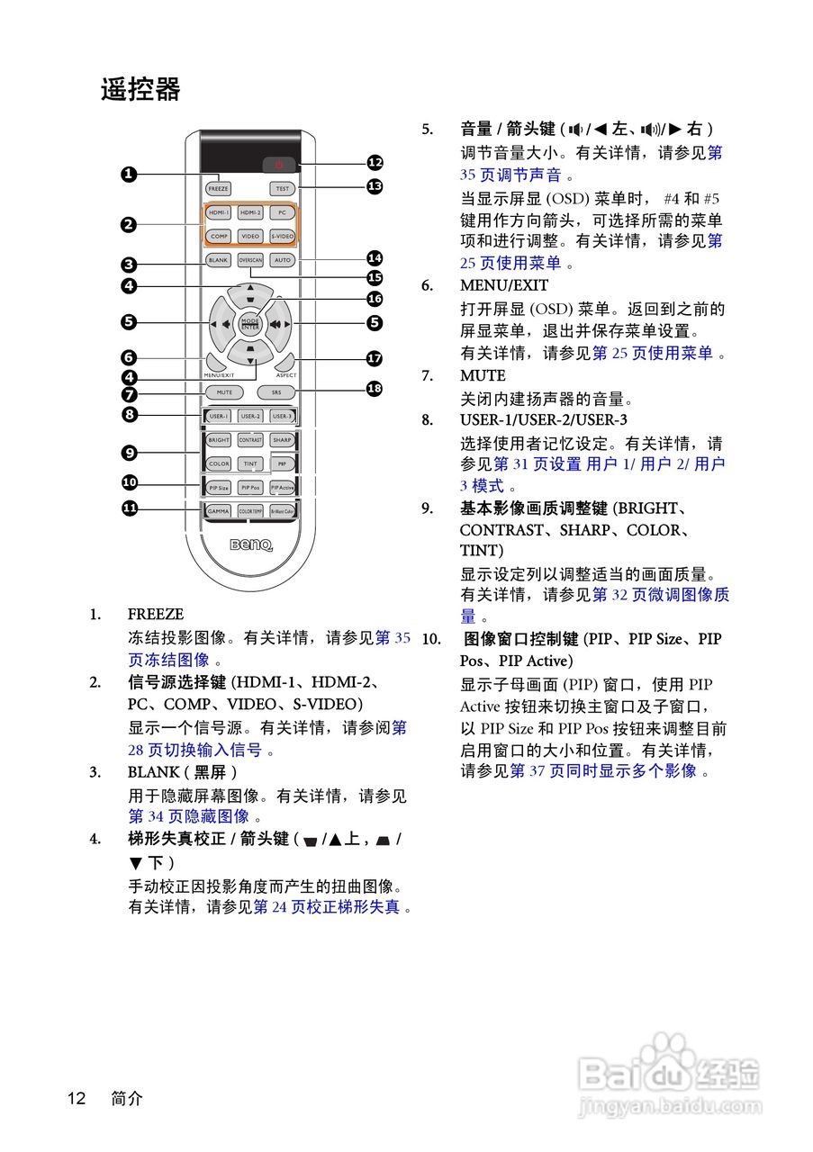 明基W1200投影机使用说明书:[2]
