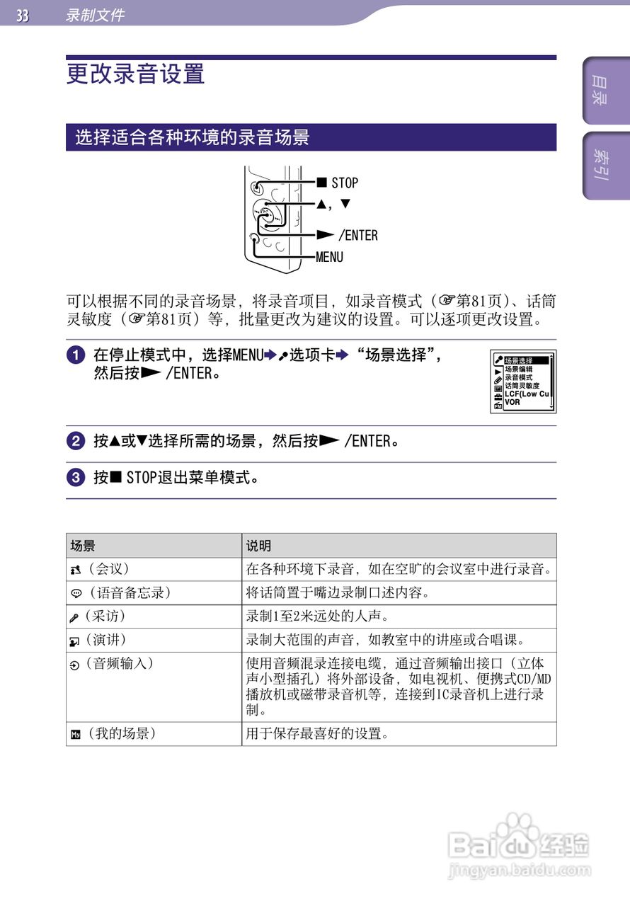 索尼ICD-UX523F数码录音棒使用说明书:[4]