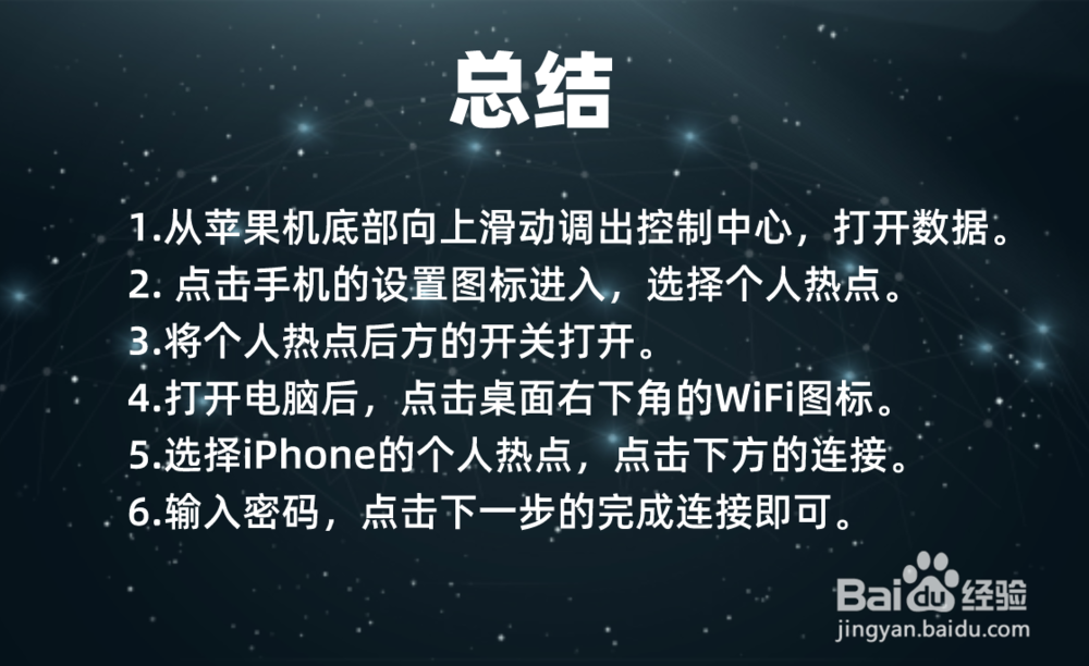 苹果手机的热点电脑怎么连接？