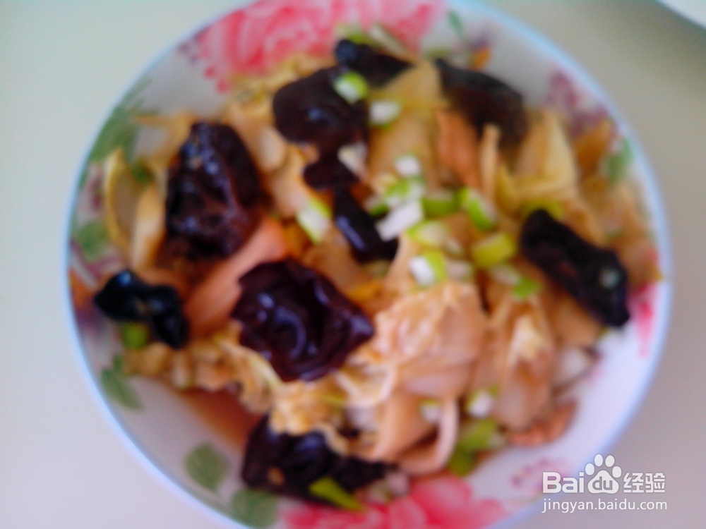 白菜木耳炒肉片的做法—家常白菜木耳炒肉片