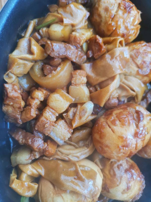 红烧肉鸡蛋干豆腐