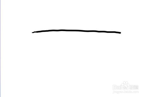 画一条横线作为碗口.