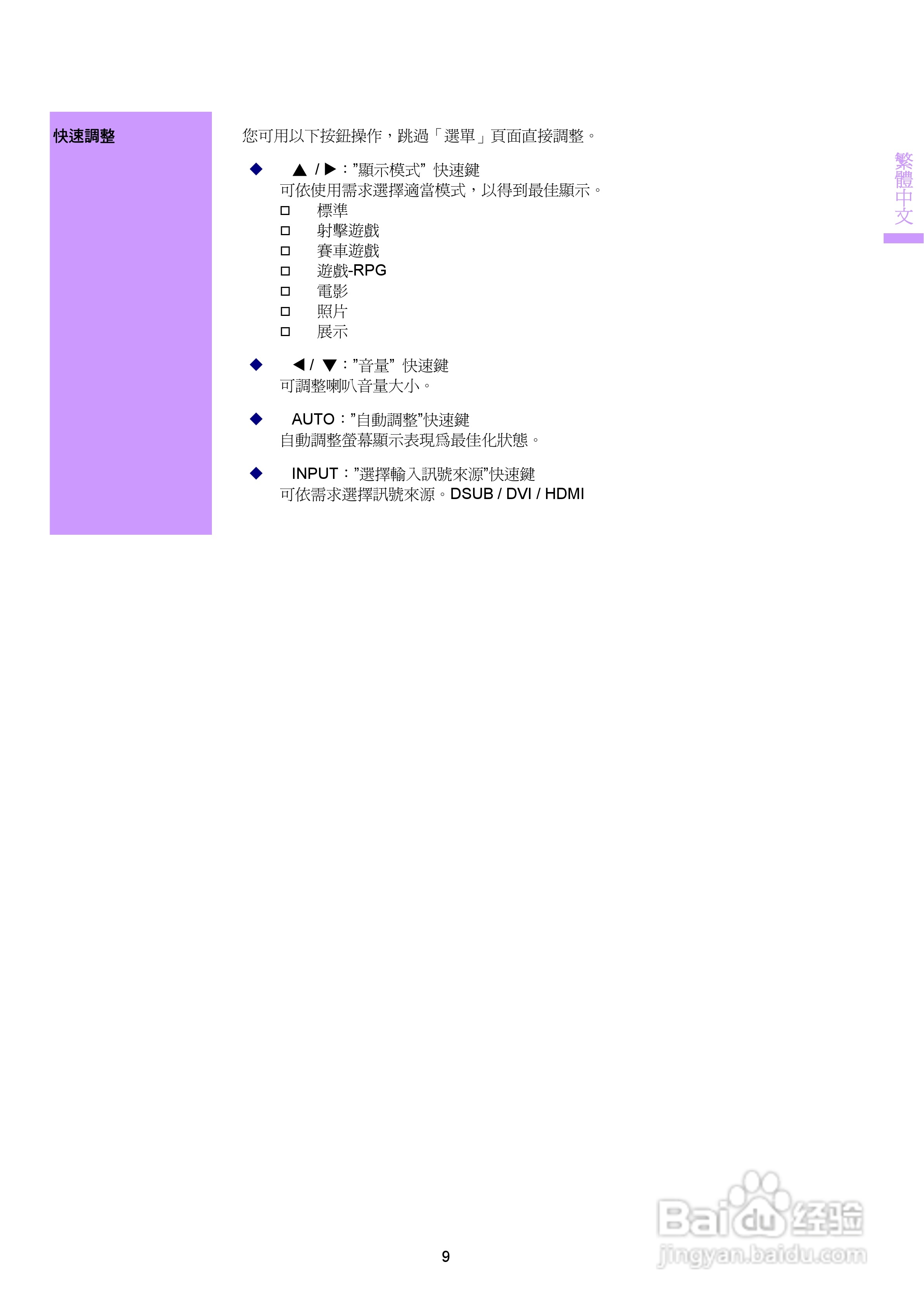 奇美液晶显示器22GH型使用说明书