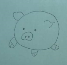 教你画可爱小猪的简笔画