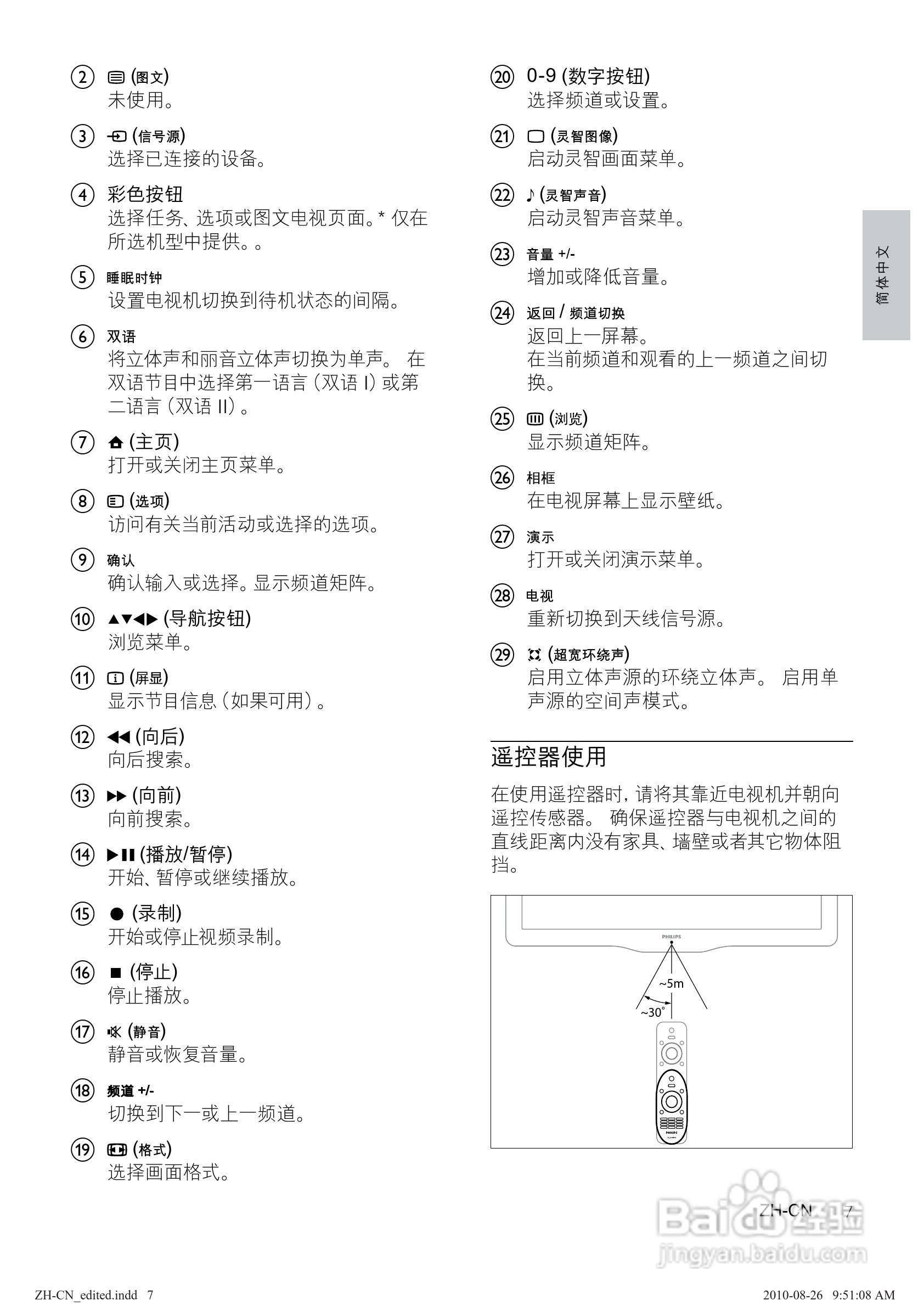飞利浦32PFL5605/93液晶彩电使用说明书:[1]